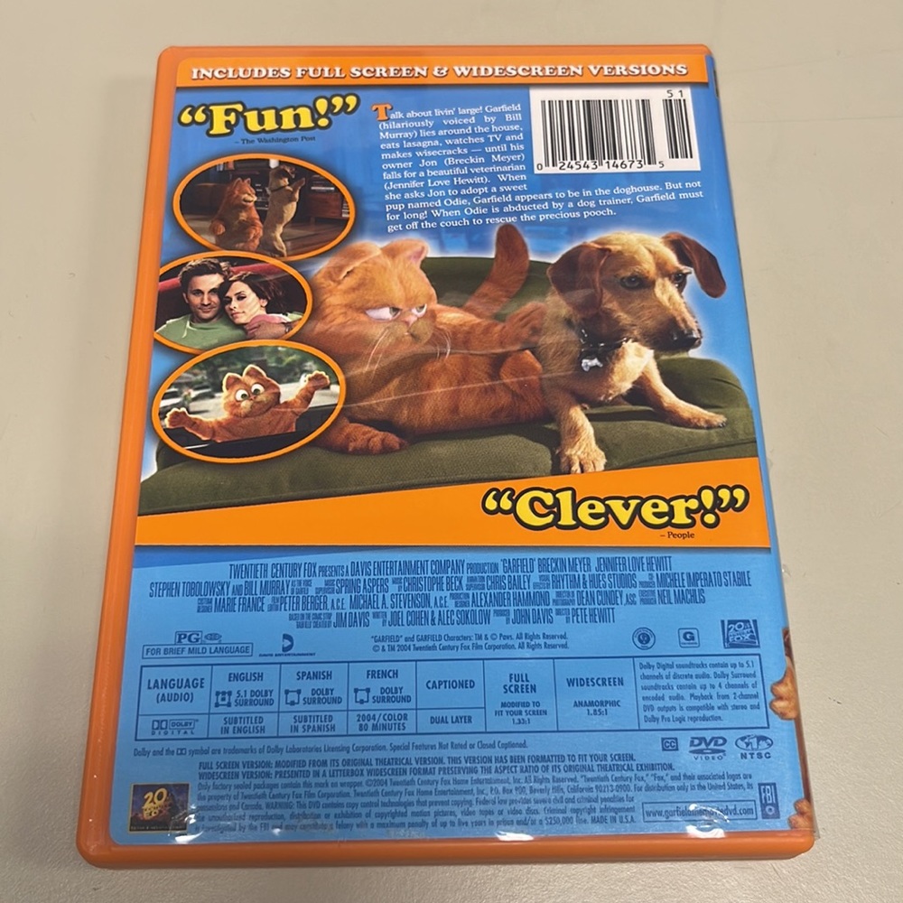 Garfield the movie dvd - Picture 2 of 4
